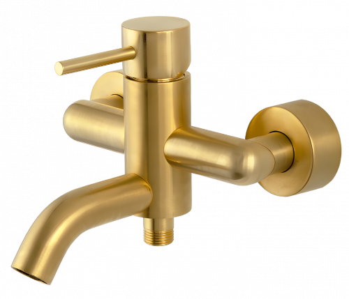 Shower and bath lever faucet X STYLE | gold mattte