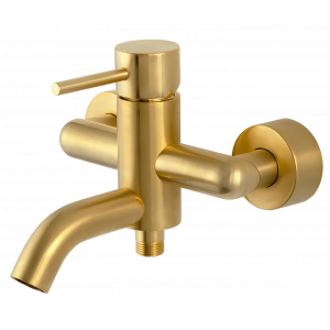 Shower and bath lever faucet X STYLE | gold mattte