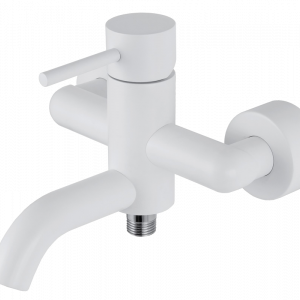 Shower and bath lever faucet X STYLE | white mattte