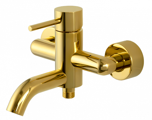 Shower and bath lever faucet X STYLE | gold gloss