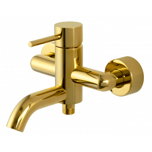 Shower and bath lever faucet X STYLE | gold gloss