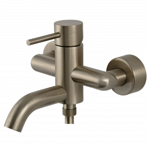 Shower and bath lever faucet X STYLE | brushed nickel gloss