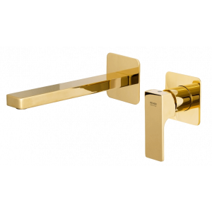 AU | Wash basin faucets Absolute | wall concealed | Lever | 190 | gold gloss