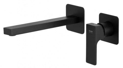 AU | Wash basin faucets Absolute | wall concealed | Lever | 190 | black mattte