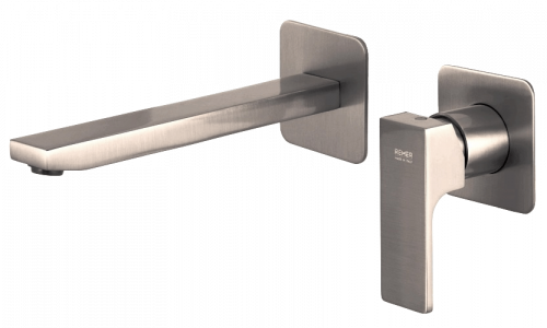 AU | Wash basin faucets Absolute | wall concealed | Lever | 190 | brushed nickel gloss