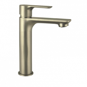 ENERGY basin mixer without handle hole | stand lever | low | brushed nickel gloss