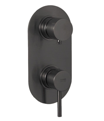 Concealed module X STYLE X 93 | upper part three way Lever | chrome black ground