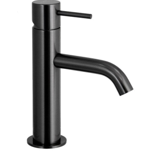 Washbasin faucet X STYLE with drain cap | lever lever low | chrome black ground