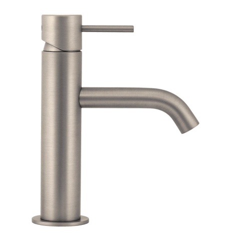 Washbasin faucet X STYLE with drain cap | lever lever low | brushed nickel gloss