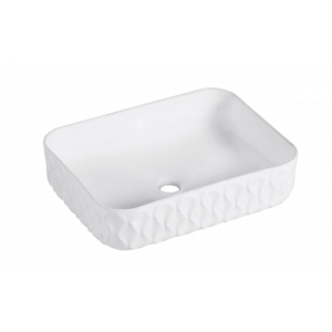 TOPCOUNTER WASHBASIN Sand Waves 50 | 500 x 385 x 165 | white