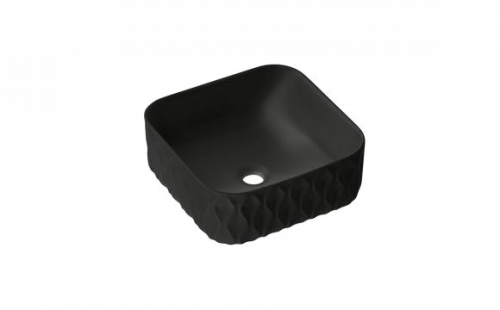 TOPCOUNTER WASHBASIN Sand Waves 38 | 385 x 385 x 165 | black matt