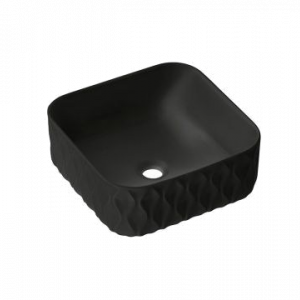 TOPCOUNTER WASHBASIN Sand Waves 38 | 385 x 385 x 165 | black matt