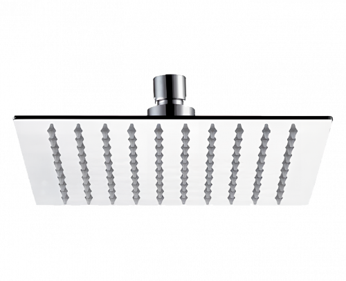 Showerhead CLASS LINE ECO | wall mounted | 200 x 200 mm | polished inox | white mattte