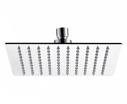 Showerhead SoffiSlim SQ | wall mounted | 200 x 200 mm | polished inox | white mattte