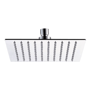 Showerhead SoffiSlim SQ | wall mounted | 400 x 400 mm | polished inox | chrome gloss