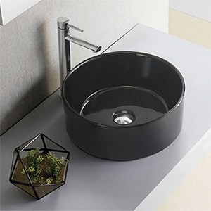 Vessel sink Dinan | 400 x 400 x 150 | black