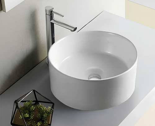 Vessel sink Dinan | 400 x 400 x 150 | white