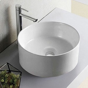 Vessel sink Dinan | 400 x 400 x 150 | white