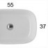 Washbasin GENESIS | on board | 550 x 370 x 150 mm | White gloss