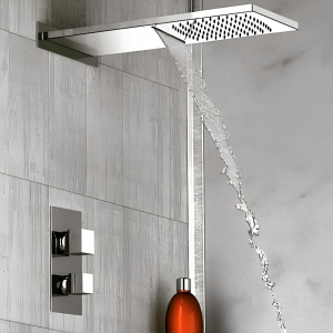 Showerhead Jazz | nástěnné | polished inox | rectangular | chrome gloss