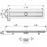 TECEdrainline, rovný žlábek s těsnícím límcem a krytem pro nalepení dlažby či kamene, L 1235mm