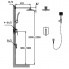 Shower set CAE 750 with lever concealed manual shower (mechanical switch)