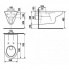 Wall-mounted toilet DEEP BY JIKA | 360 x 700 x 380 | for the disabled