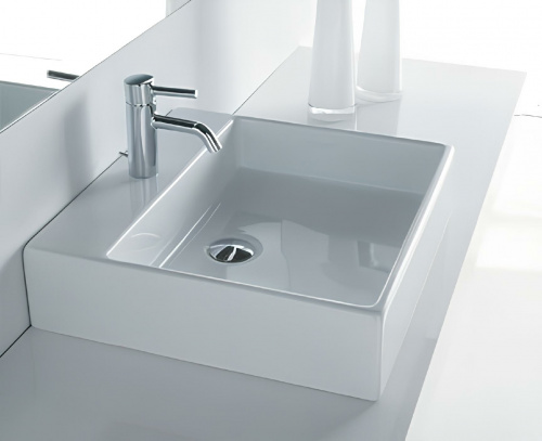 Sink BOX 505 x 480 x 125 | wall-hung or counter | white