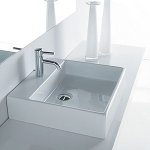 Sink BOX 505 x 480 x 125 | wall-hung or counter | white