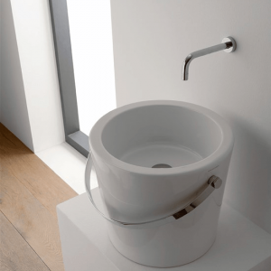 Vessel sink Bucket | Ø405 | white