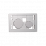 WC push plate module Loop with white plastic buttons and without a plate