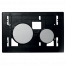 WC push plate module Loop with buttons of brushed chrome without a plate