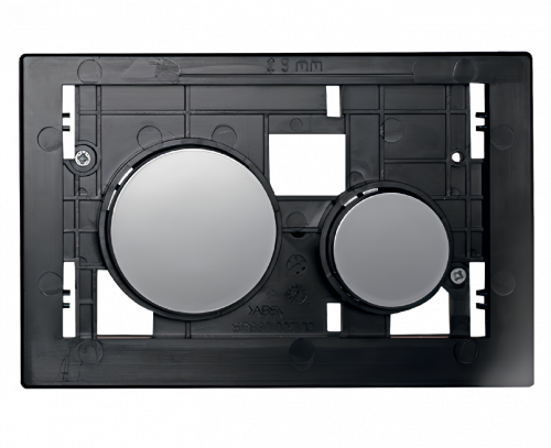 WC push plate module Loop with buttons of polished chrome without a plate