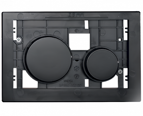 WC push plate module Loop with black plastic buttons without a plate