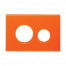 Loop WC push plate module panel orange glass