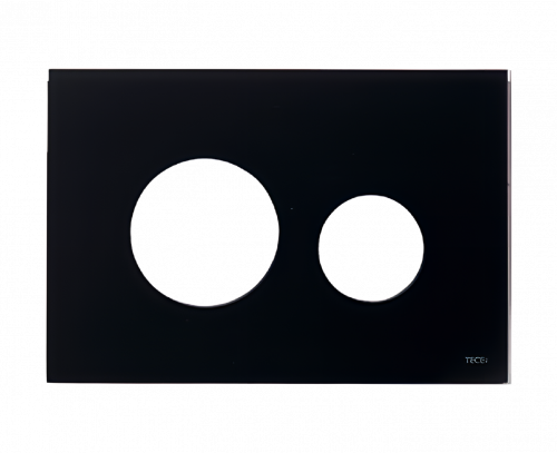 Loop WC push plate module panel black glass