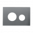 Loop WC push plate module panel silver-grey glass