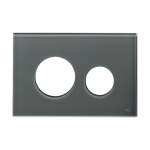 Loop WC push plate module panel silver-grey glass