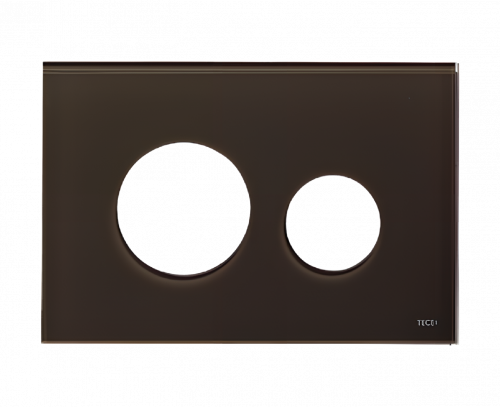 Loop WC push plate module panel coffee-brown glass