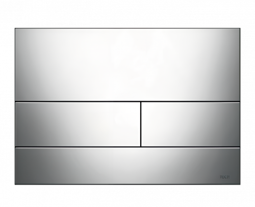 WC push plate module Square II | polished chrome