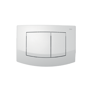 WC push plate module Ambia dual-action, made of white plastic