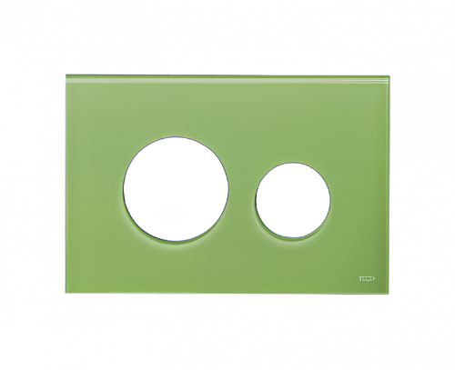 Push plate for toilet from the Loop collection - light green  glass