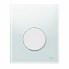 Push plate  - discontinued urinal Loop with milk glass a white with plastic button