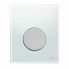 Push plate  - discontinued urinal Loop with milk glass with brushed chrome button