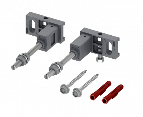 TECEprofil module attachment with depth adjustment and quick closure