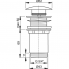A395 | Automatická výpusť kruhová pre umývadlá bez prepadu | L