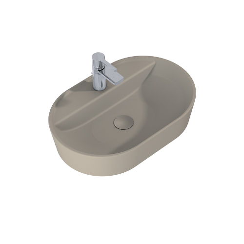 Countertop washbasin ARIA 62 | 620 x 132 x 410 | dune matte