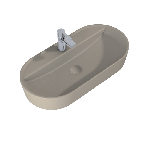 Countertop washbasin ARIA 80 | 800 x 135 x 400 | dune matte