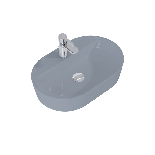 Countertop washbasin ARIA 62 | 620 x 132 x 410 | gray dark matte