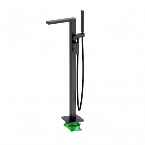 Bath faucet CUBE | lever mixer solitary | black mattte